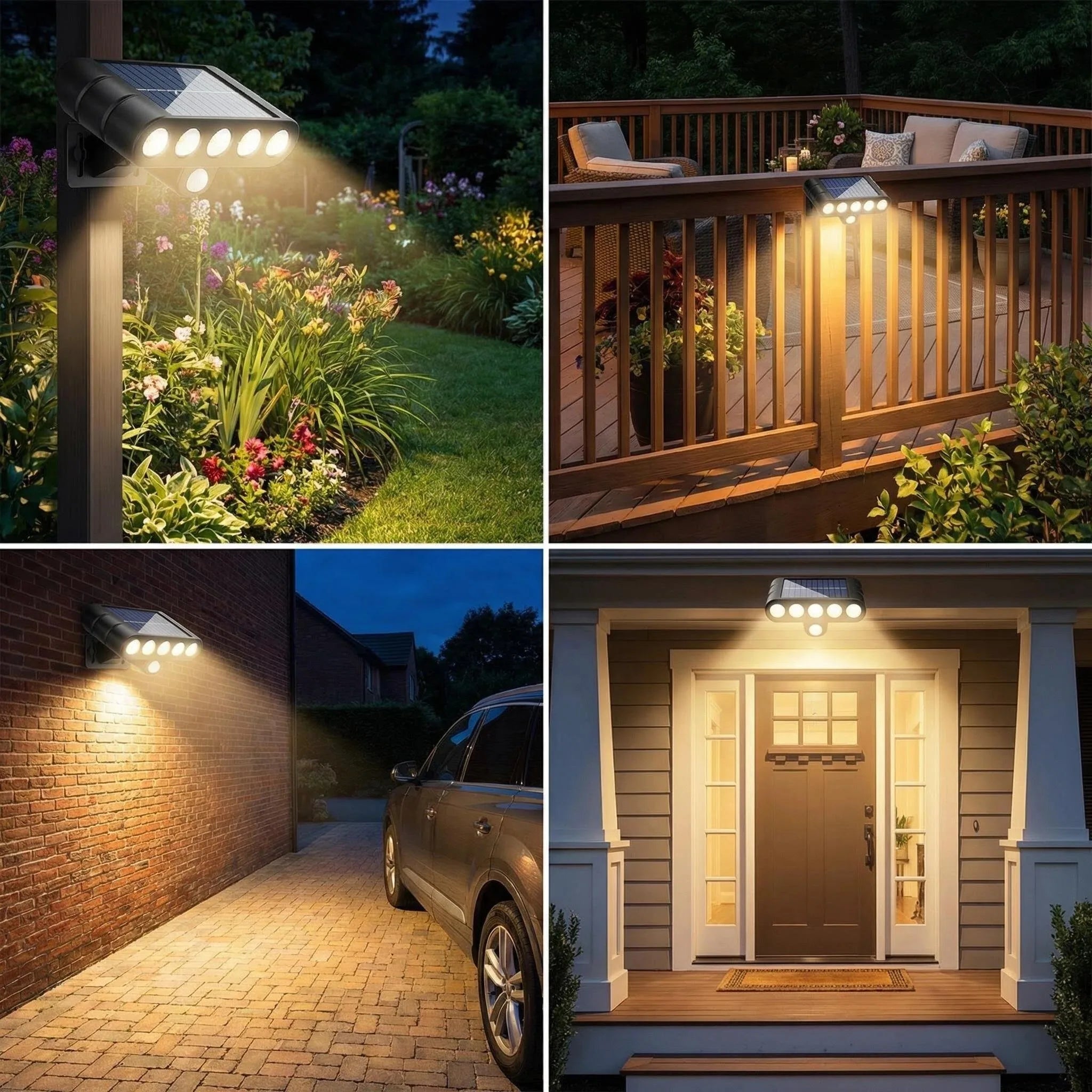 Solar Powered Outdoor Security Lamp