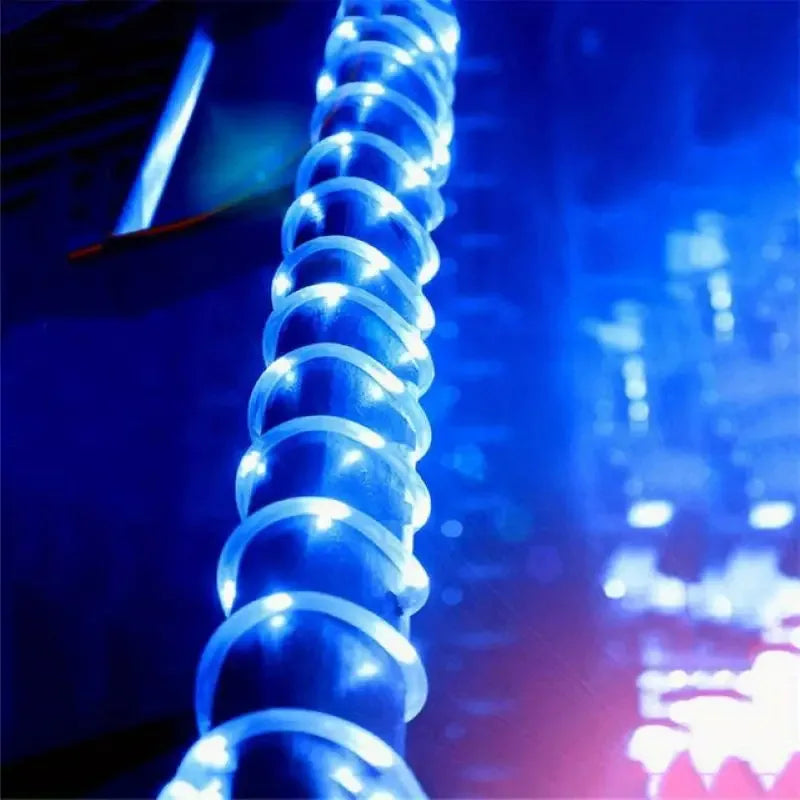 Solar Rope LED Lights Waterproof Outdoor w/ 8 Modes