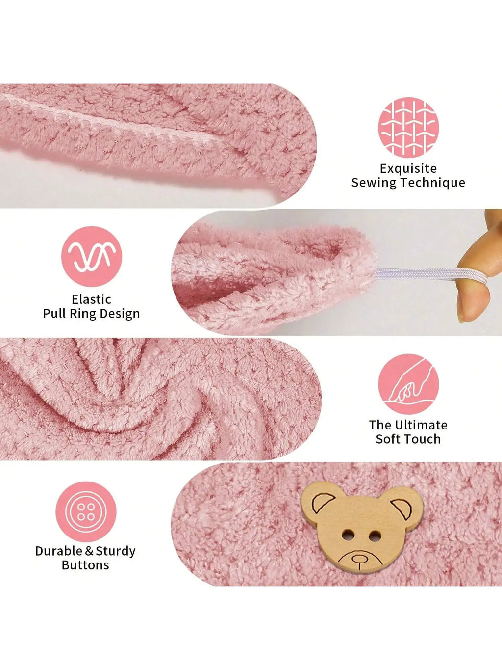 Solid color hair towel