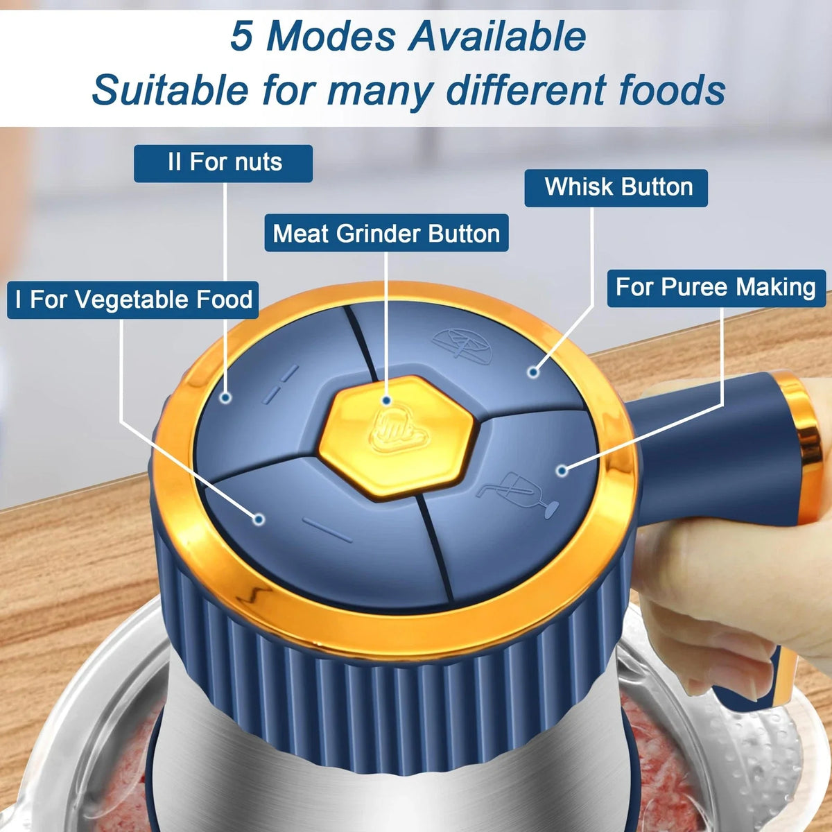 Stainless Steel Food Processor Mixer