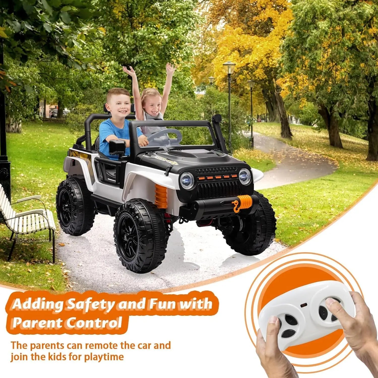 2 Seater Ride On Car, Remote Control