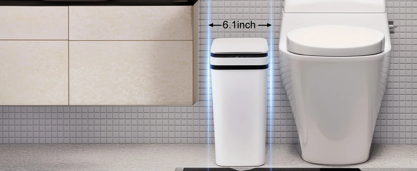 2 Pack 12L Bathroom Cans Motion Sensor Slim