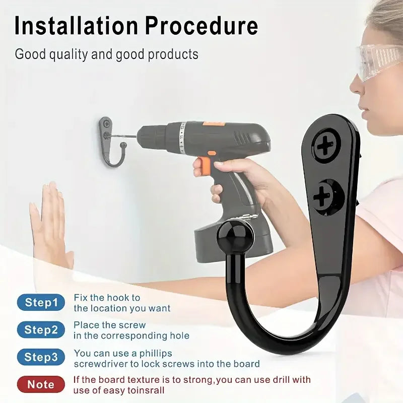 Alloy Hooks with Screws Wall Mounted Hangers