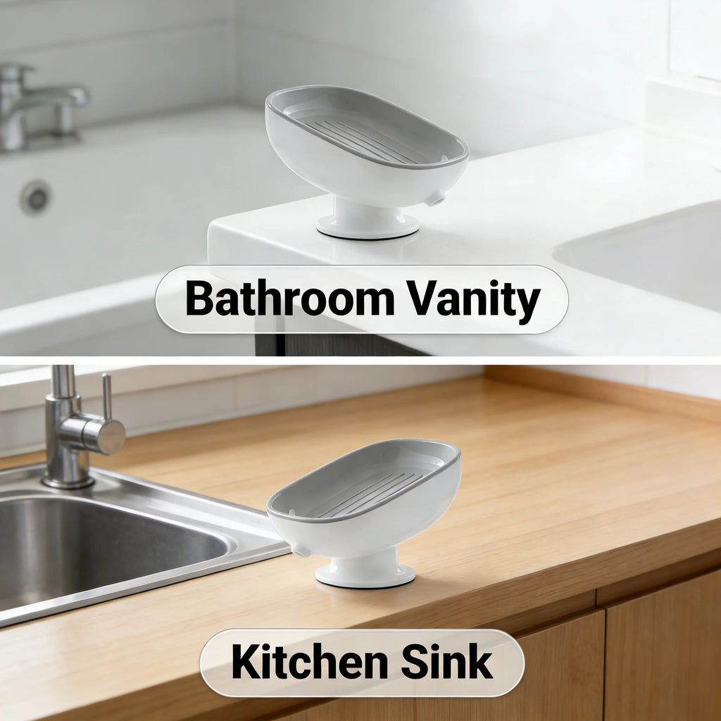 Suction Cup Soap Dish For Bath/Kitchen