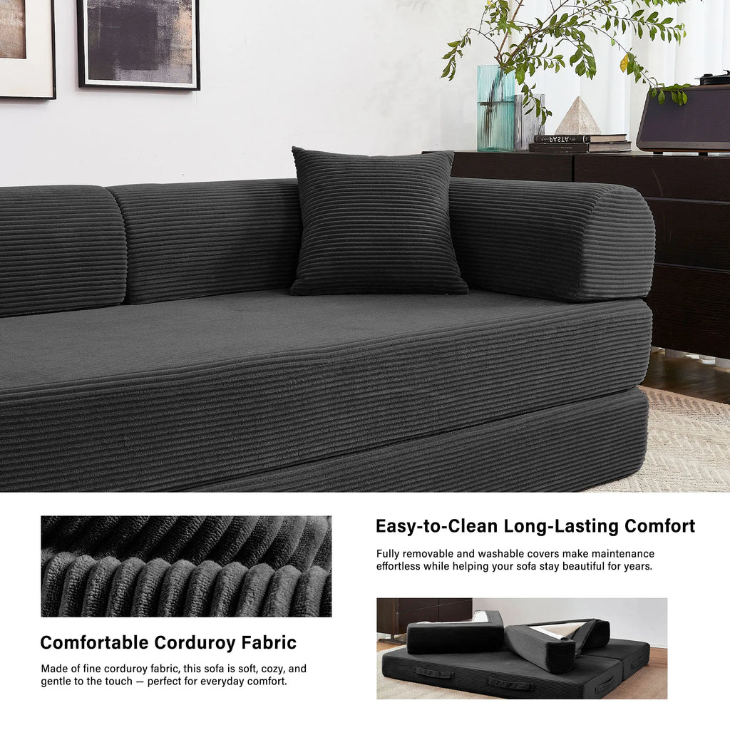 Boneless Foldable Convertible Futon Sleeper