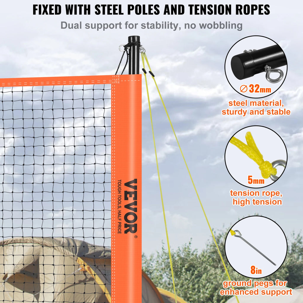 Outdoor Volleyball & Badminton Set