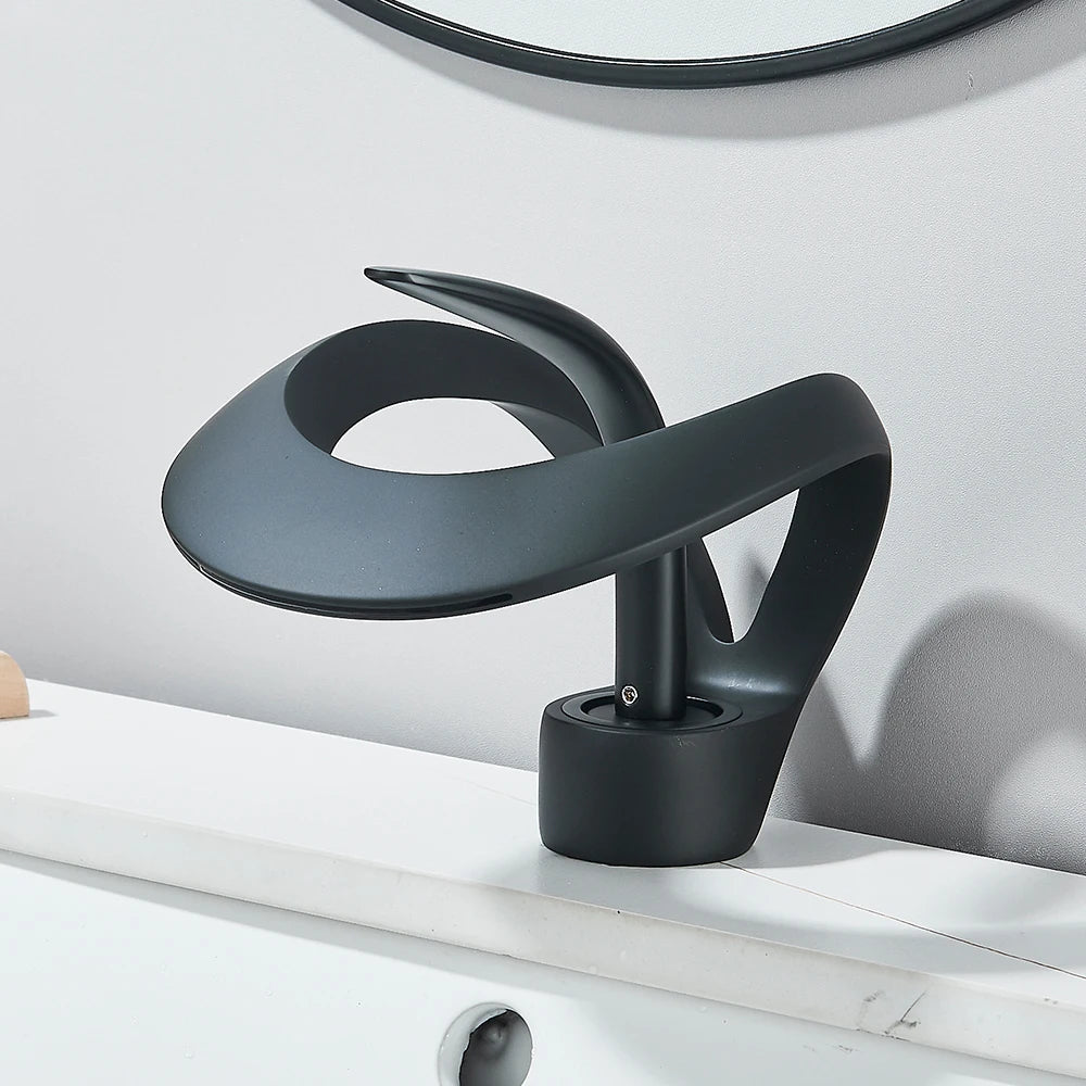Waterfall Bathroom Sink Faucet