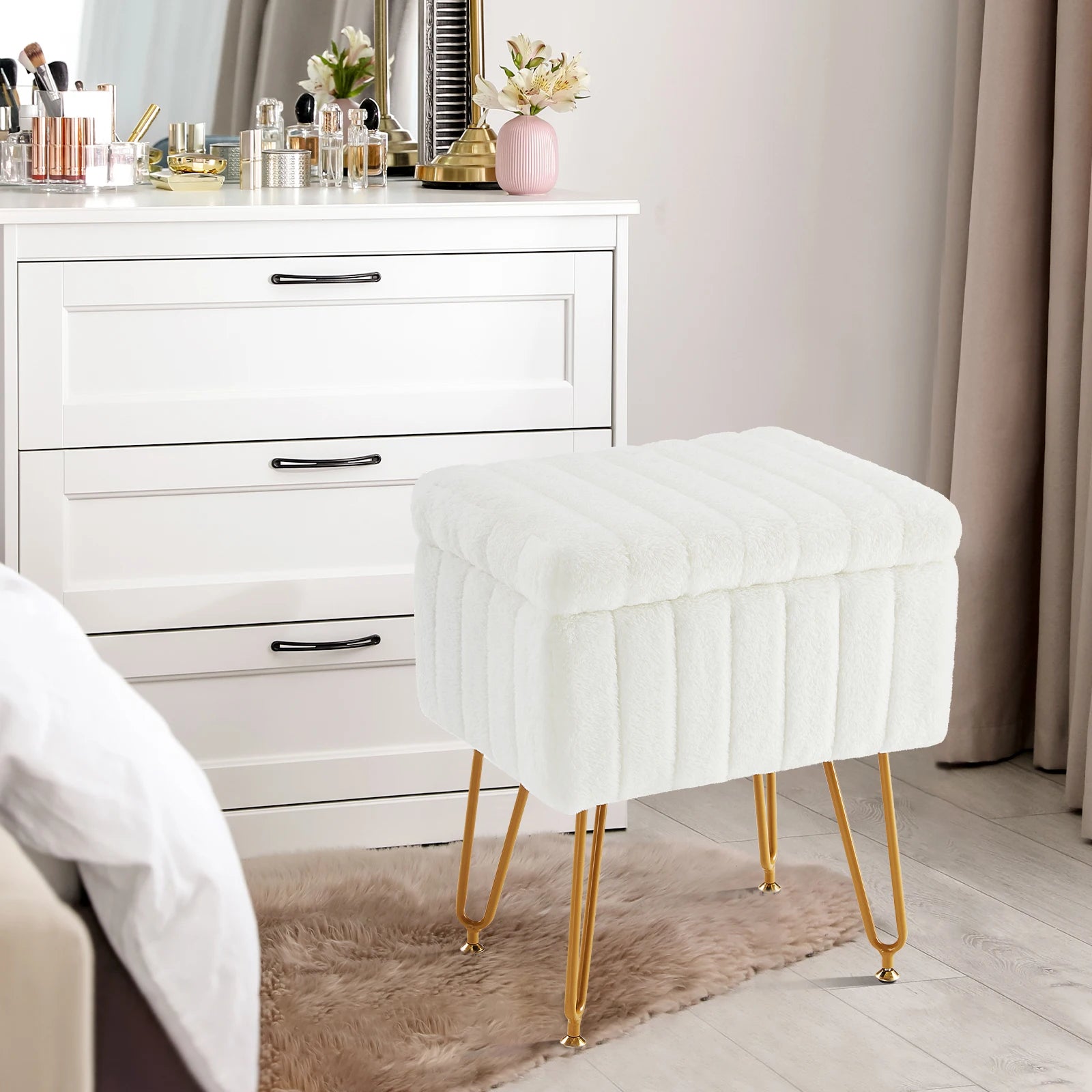Living Room Hidden Storage Ottoman
