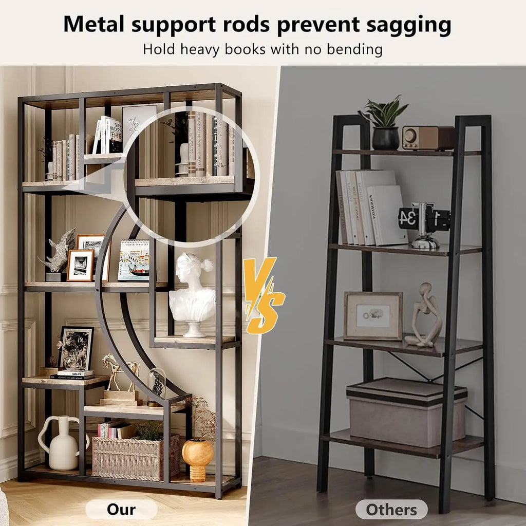 70.8" Tall Bookshelf Set of 2