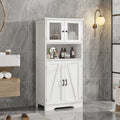 Free Standing Cabinet with 4 Doors and Open Space