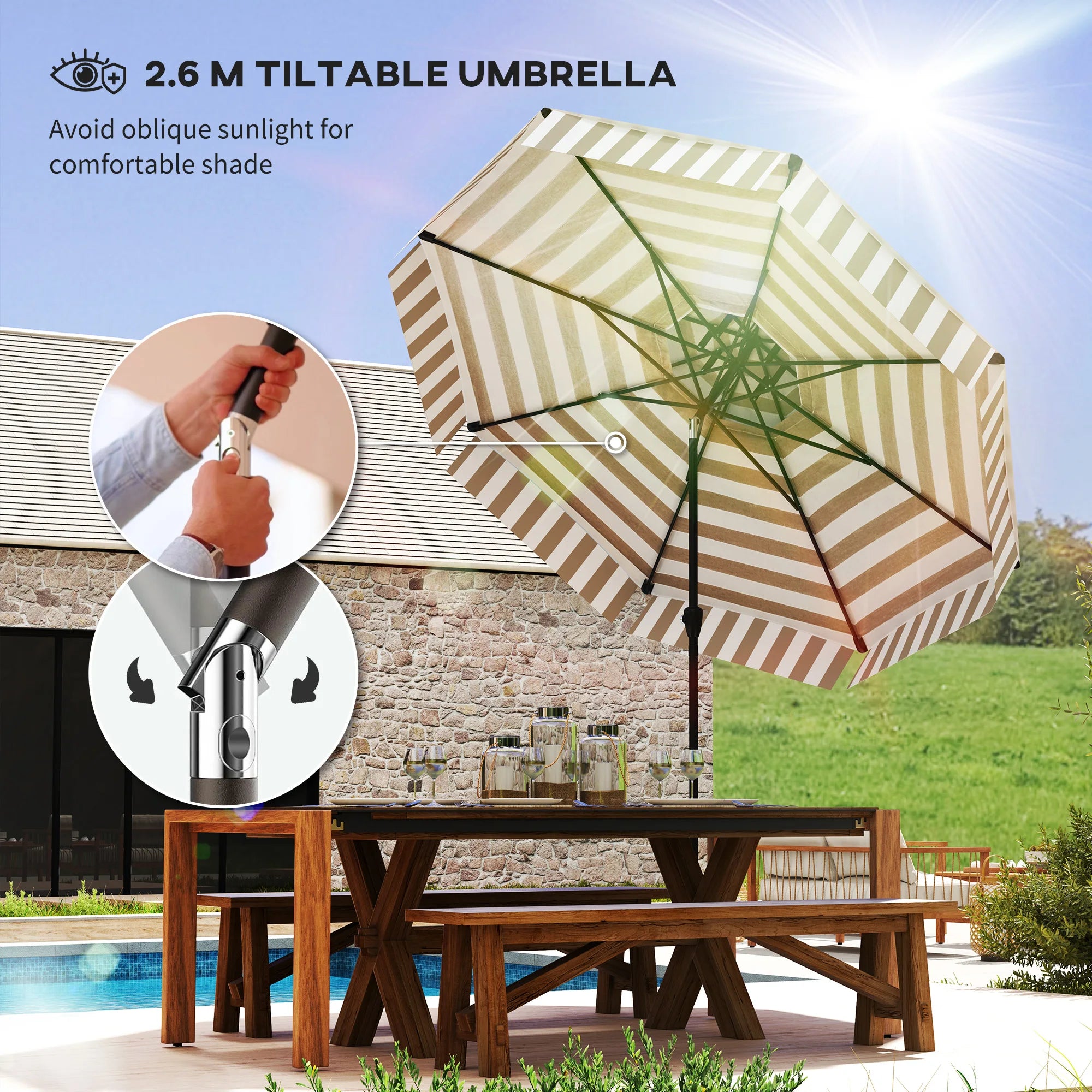 8.6ft Patio Umbrella