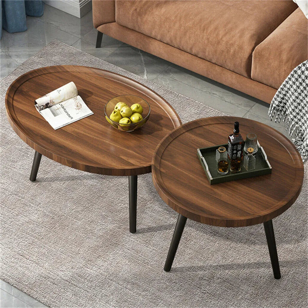 2 Mid-Century Coffee Table, Solid Wood