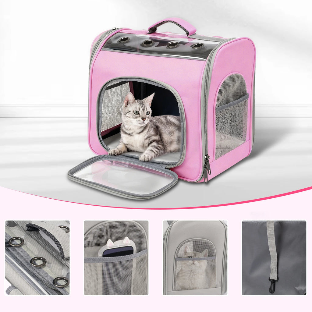 Breathable Pet Backpack With Front Opening