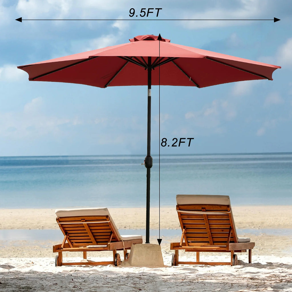 Solar Patio Umbrella with32 LED Lights