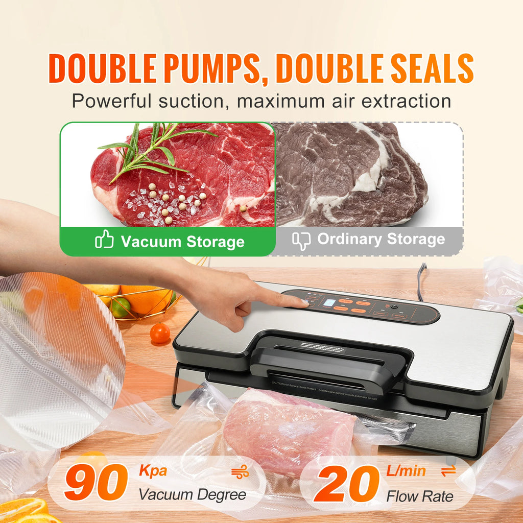 Vacuum Food Sealer +Free 10pcs Vacuum bags