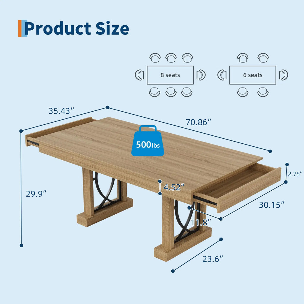 71 Inch Dining Table