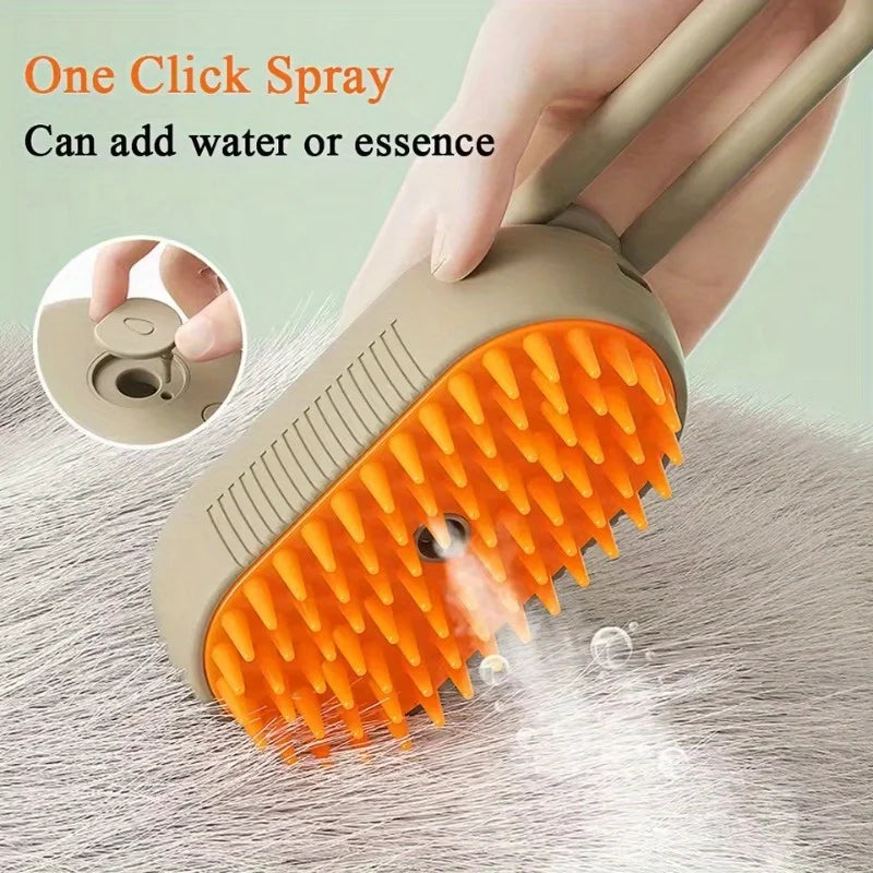 3 in1 Grooming Steam Brush Cat Brush