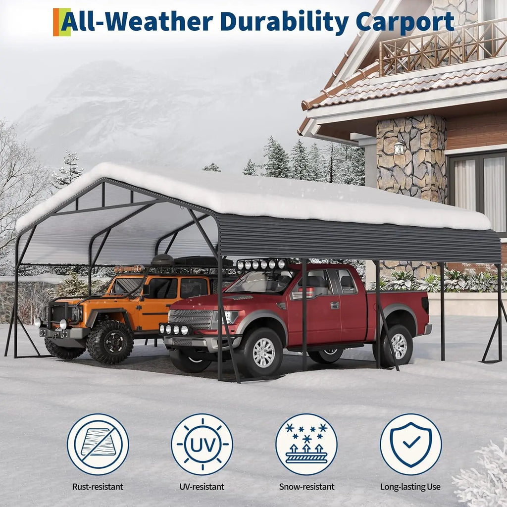 20x20 FT Heavy Duty Car Shelter SUV Truck Boat,
