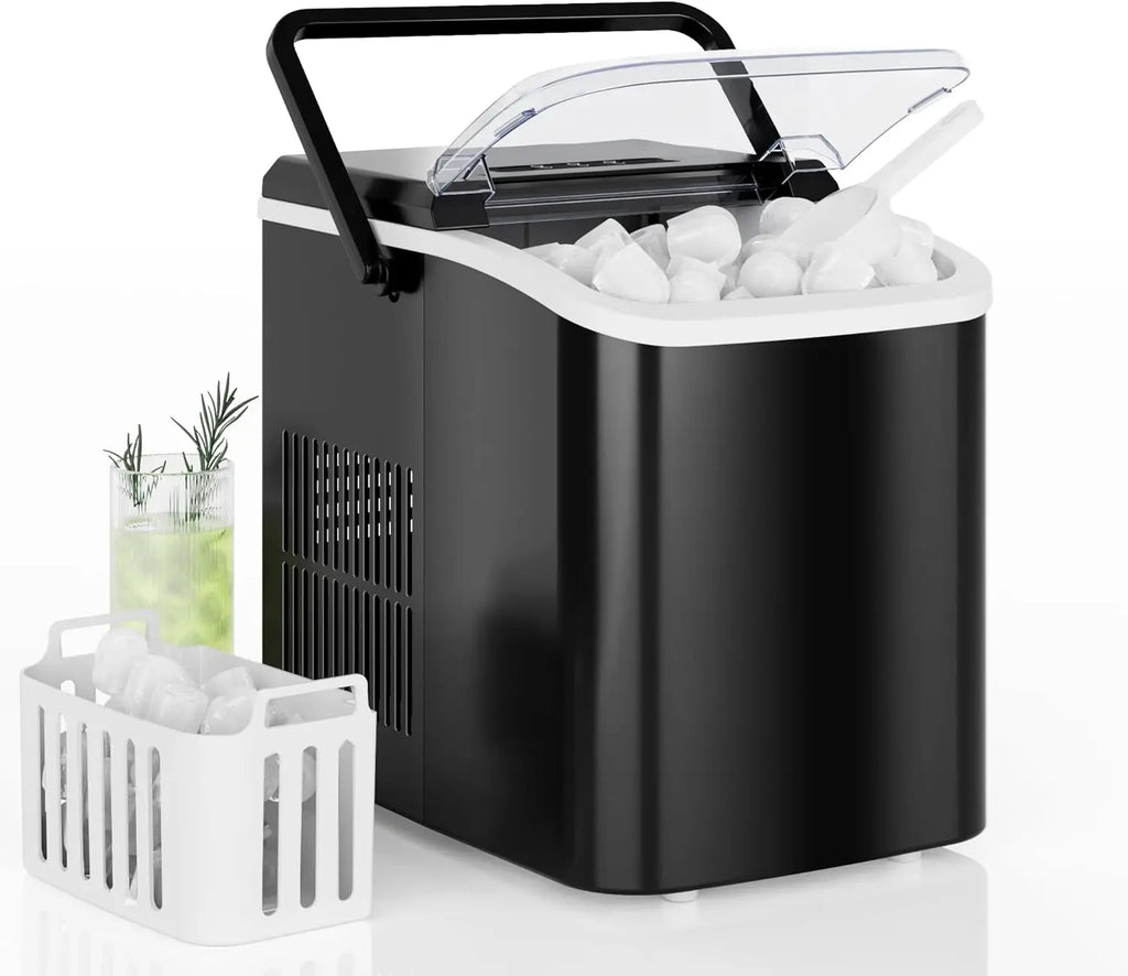Portable Ice Maker, 26lbs/24H Self-Cleaning, Quiet