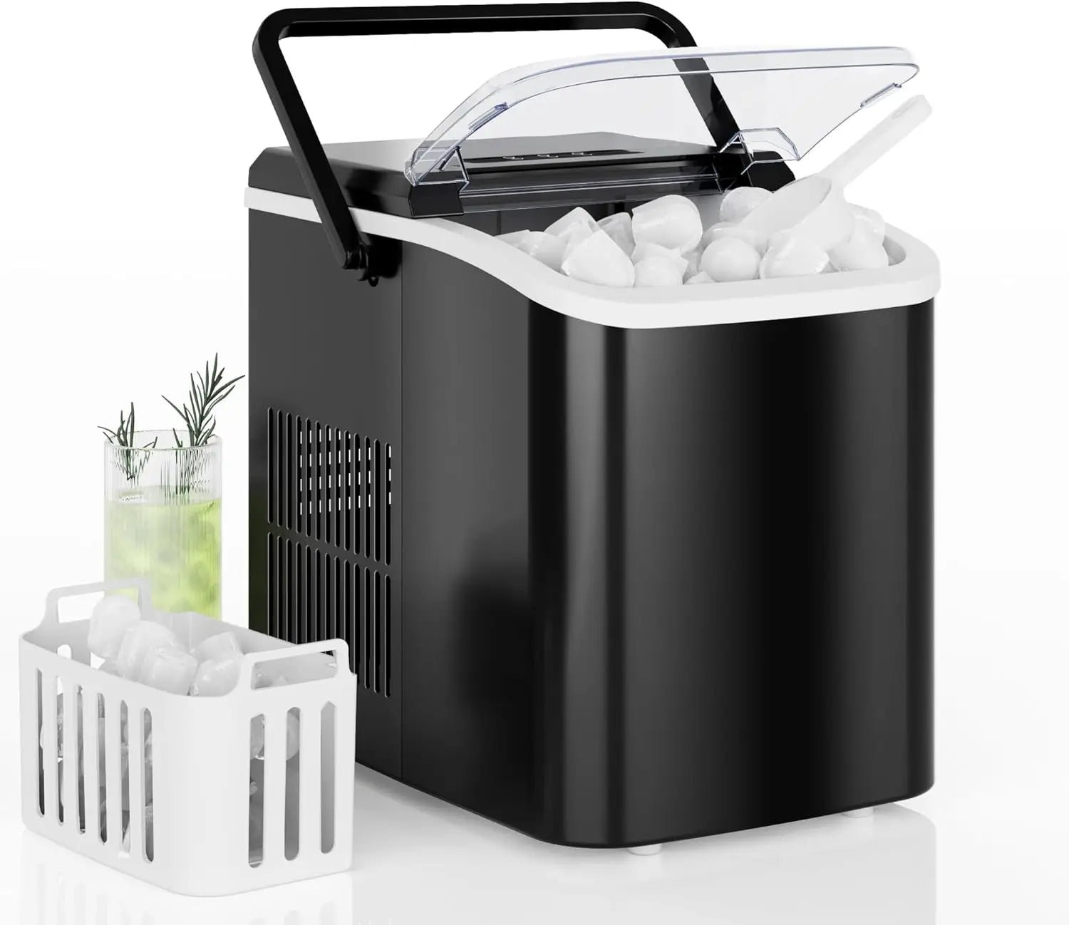 Portable Ice Maker, 26lbs/24H Self-Cleaning, Quiet