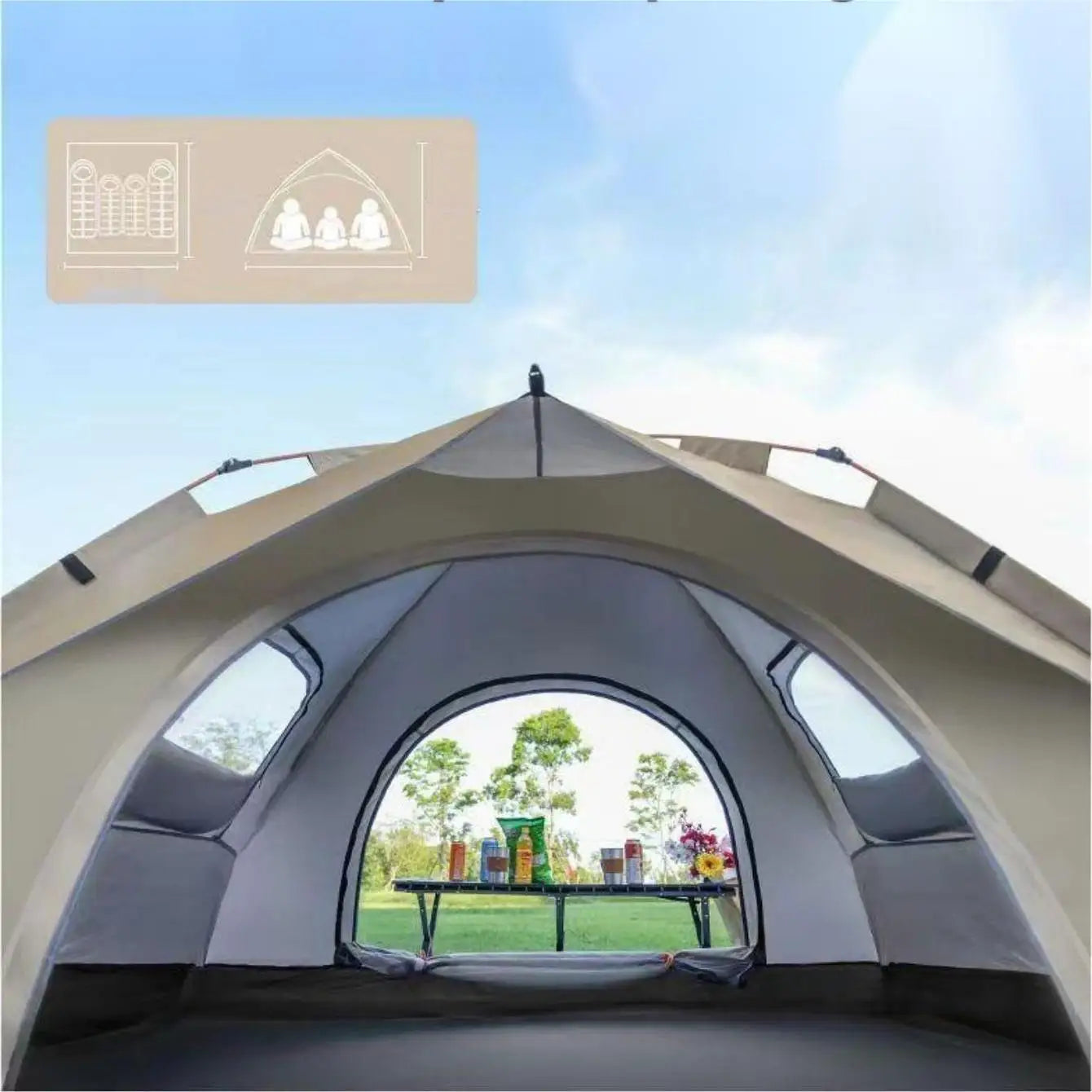 Outdoor shelter Sunshade Two doors and two windows