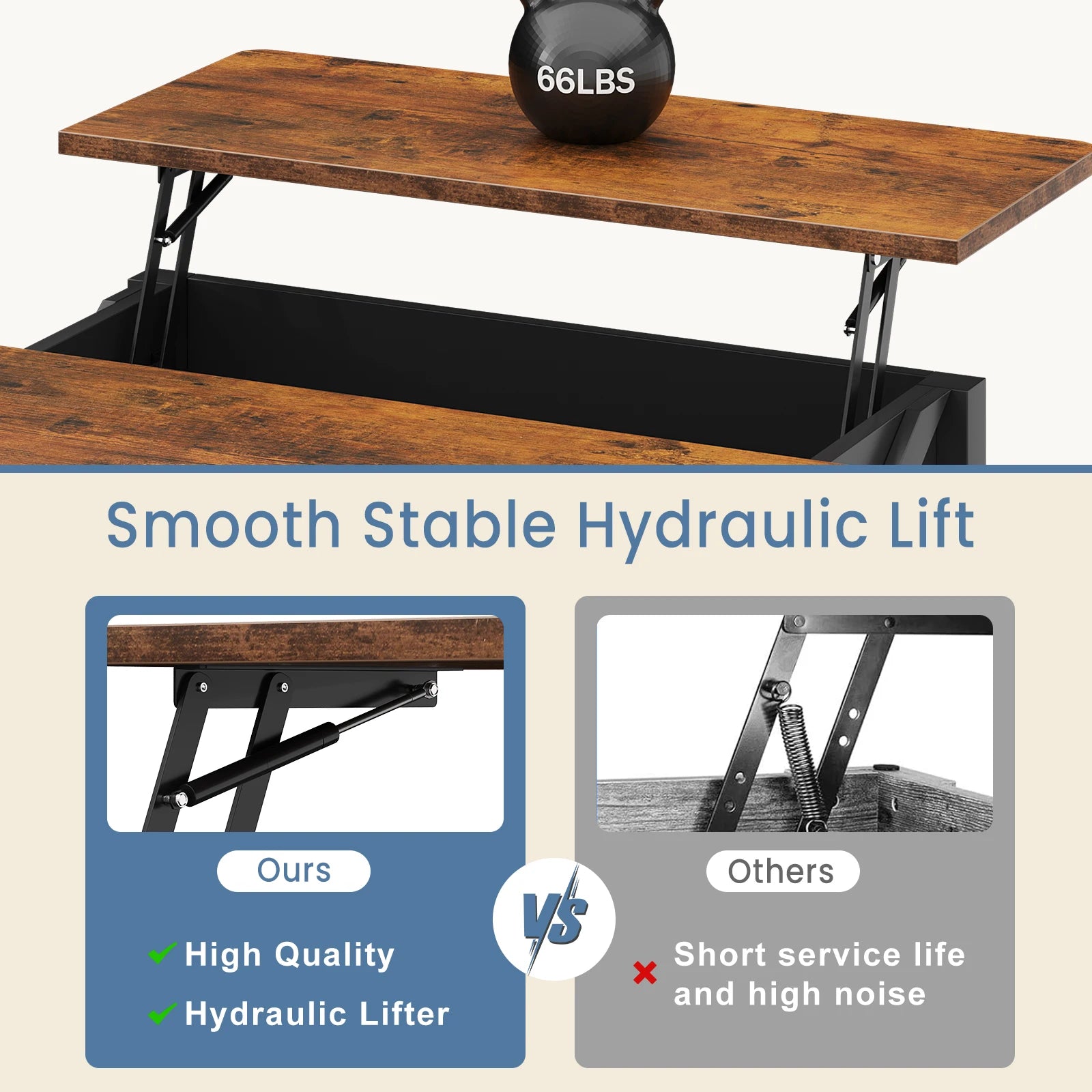 Wood Lift Top Coffee Table