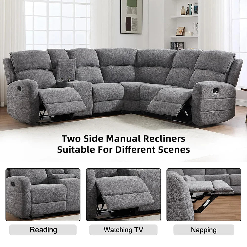 Reclining Corner Sofa Sectional