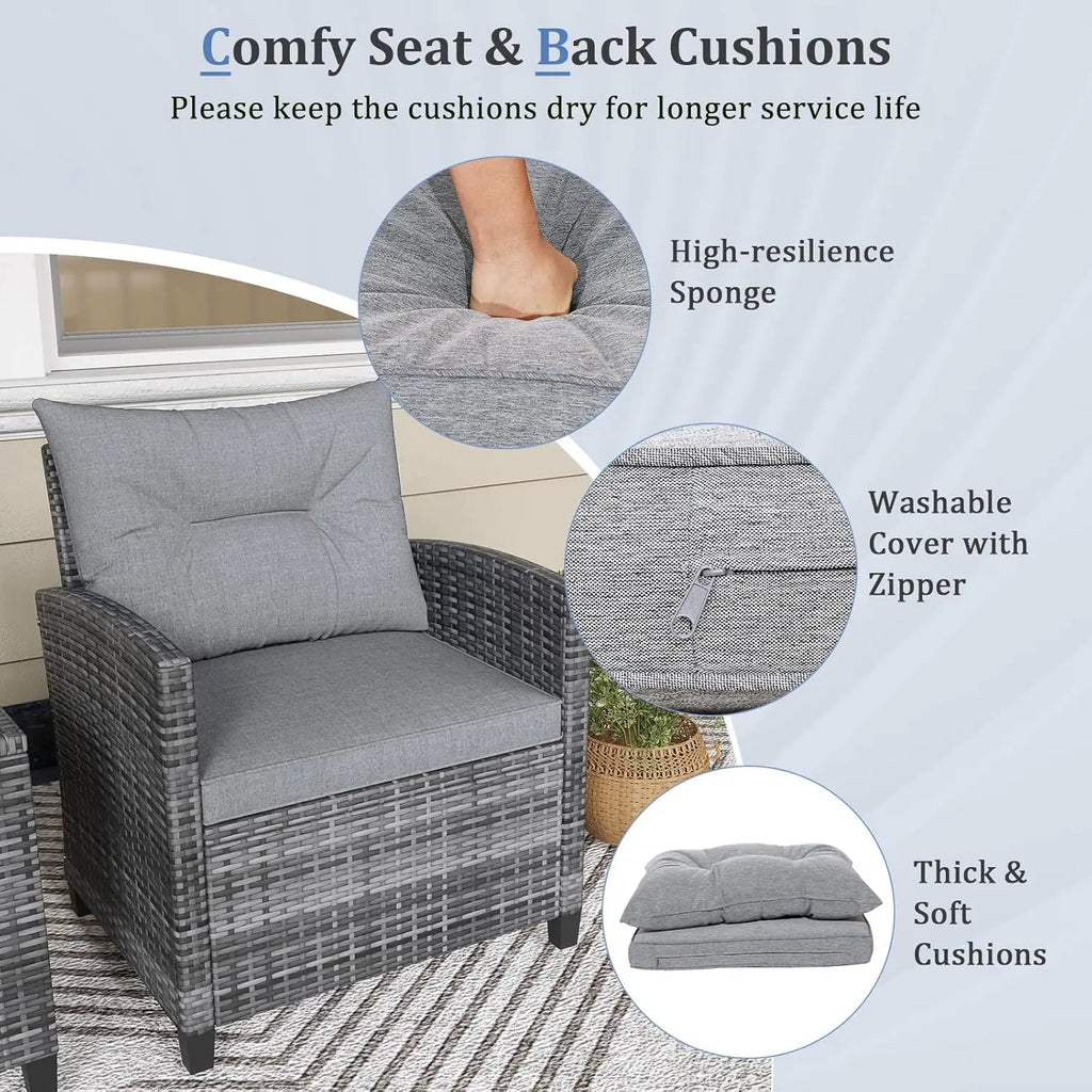 3 Piece Patio Furniture Set
