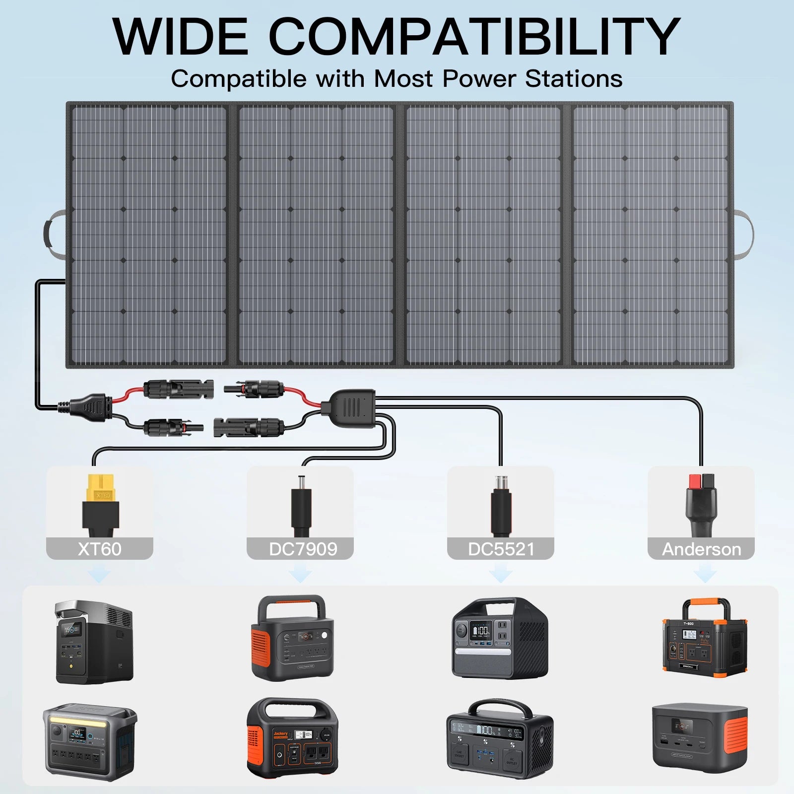 Lightweight Portable Solar Panel, Waterproof for RV 100W,200W,400W