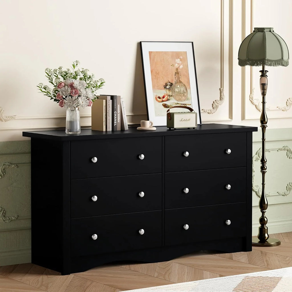 6 Drawer Dresser Wood Chest
