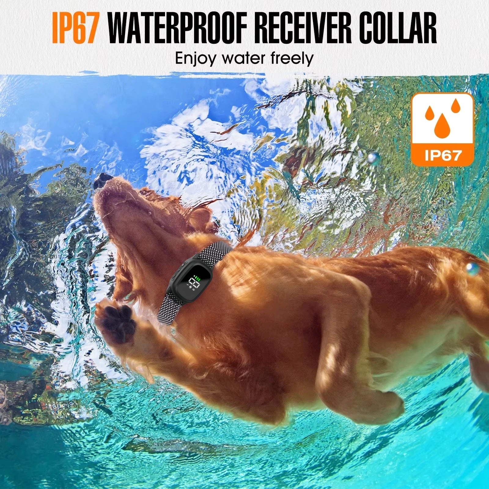 Waterproof Dog Bark Collar, Rechargeable