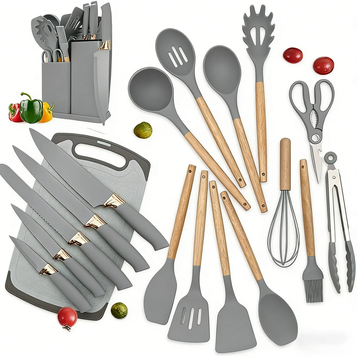 19pc. Knife/Utensil Set