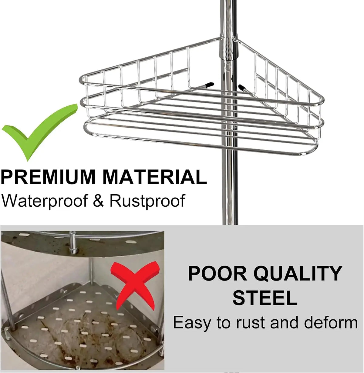 Bathroom Corner Shower Organizer