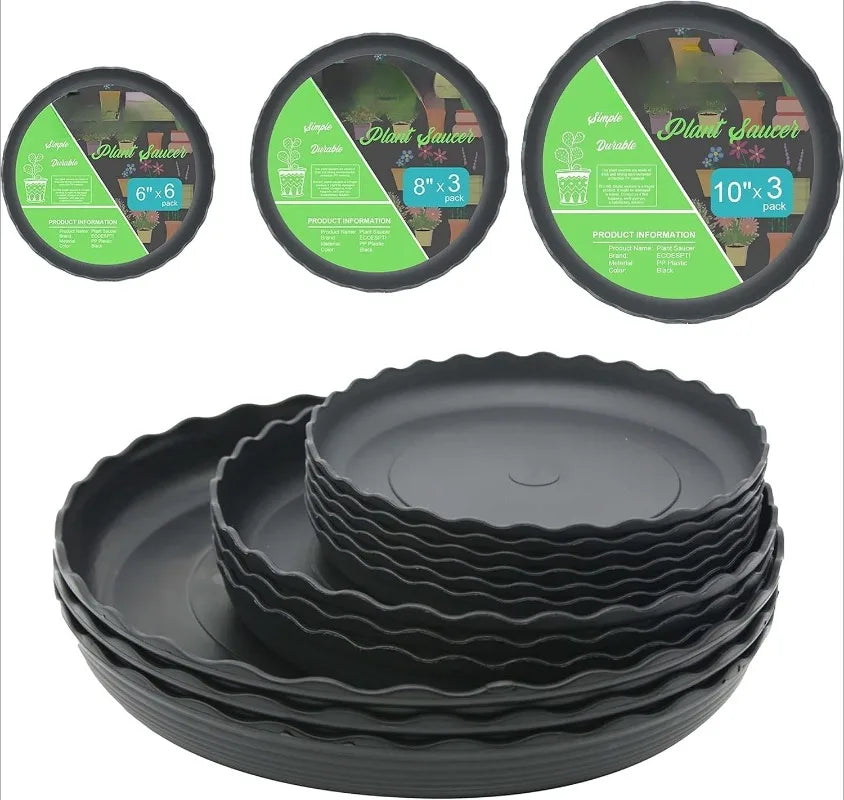 12Pcs Plant Saucer, 6 8 10 Inch