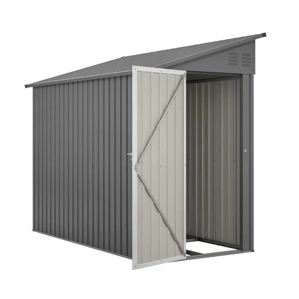 4x8ft Metal Lean-to Storage Shed