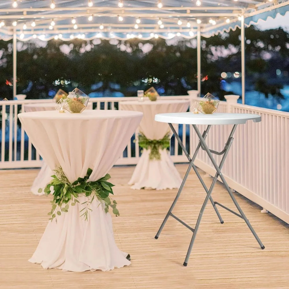 Folding Round Table Bar Height