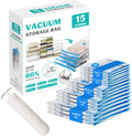 15 Pack Vacuum Storage Bags with Pump