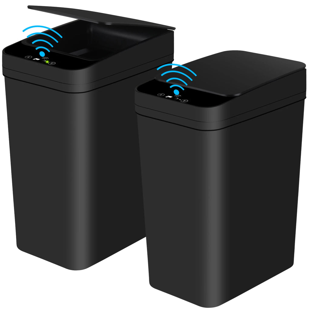 2 Pk. Bathroom Automatic Trash Can