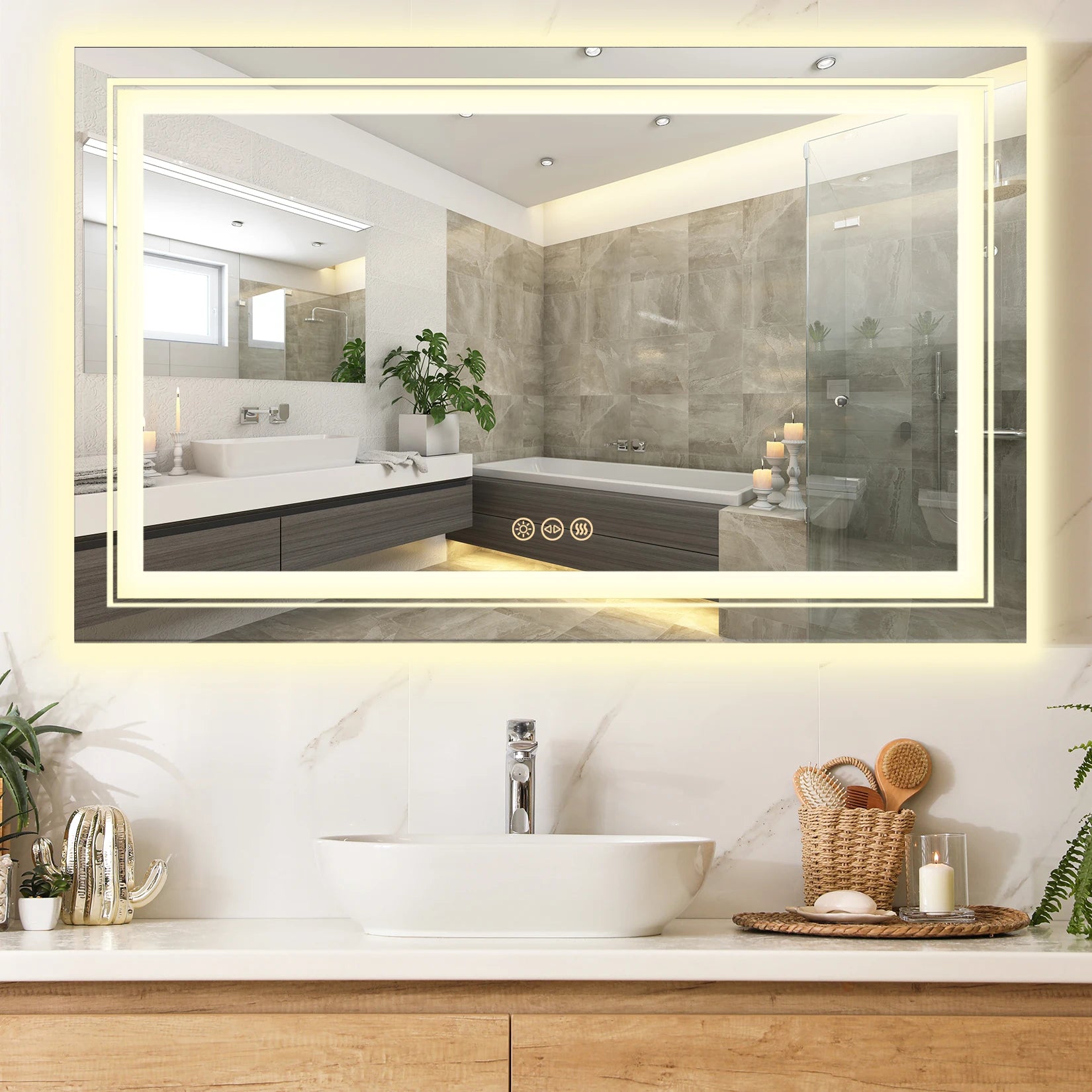 LED  Mirror 40"x 24" Front and Backlit dimmable