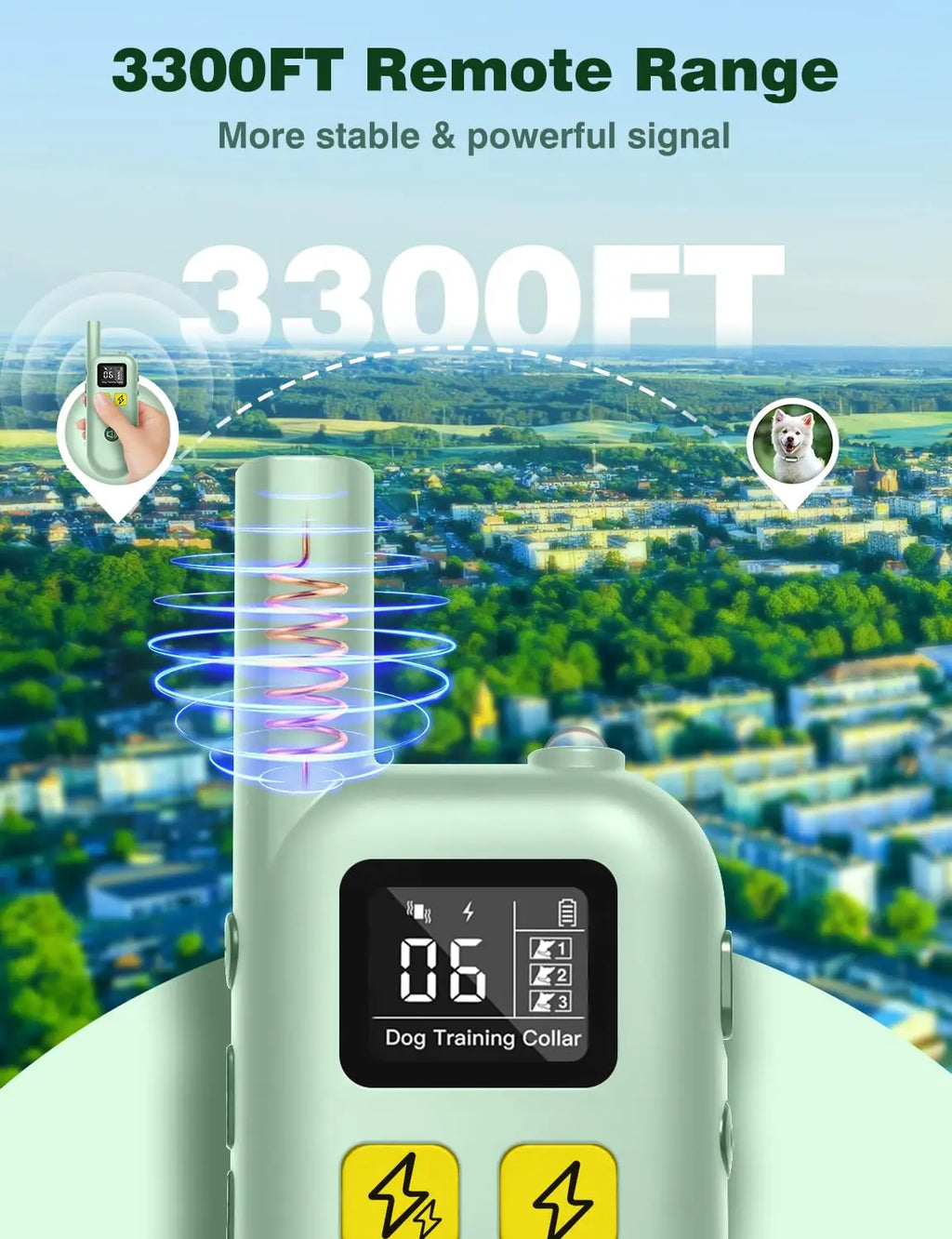 3300ft Dog Shock Collar with Remote