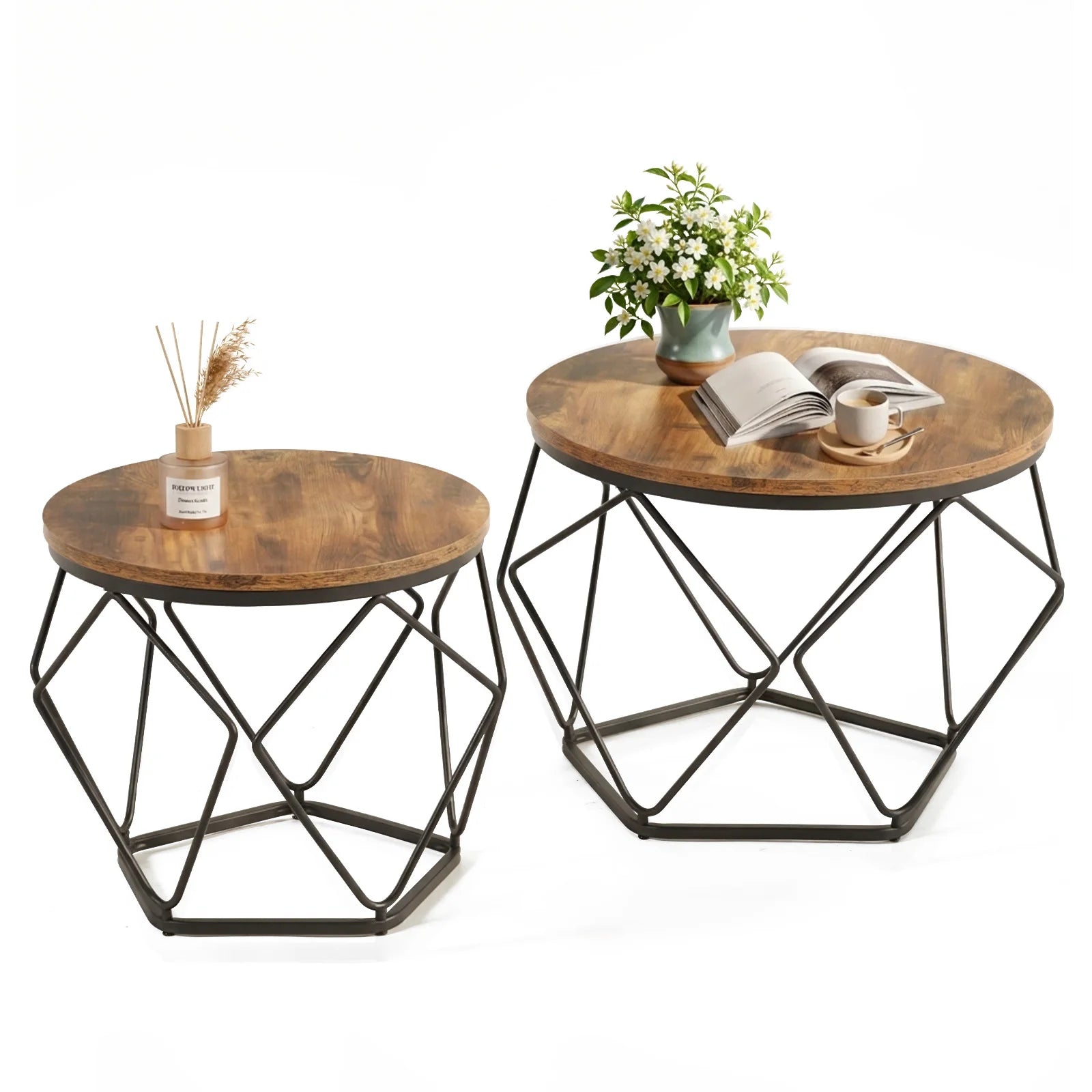 Round Coffee Table Set of 2