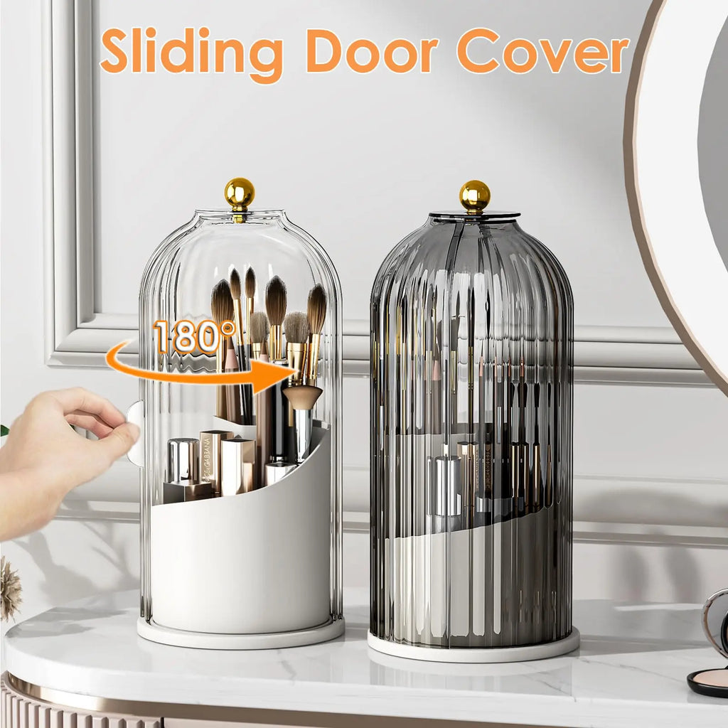 Rotating Makeup Brushes Organizer for Vanity/Desktop