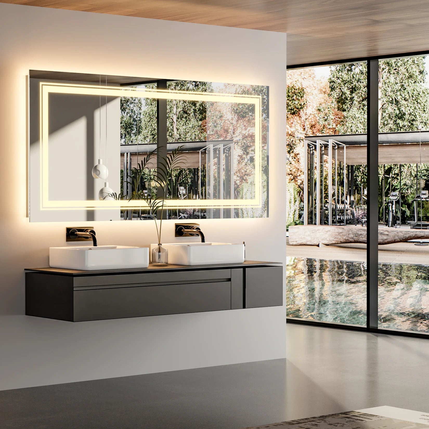 LED  Mirror 40"x 24" Front and Backlit dimmable