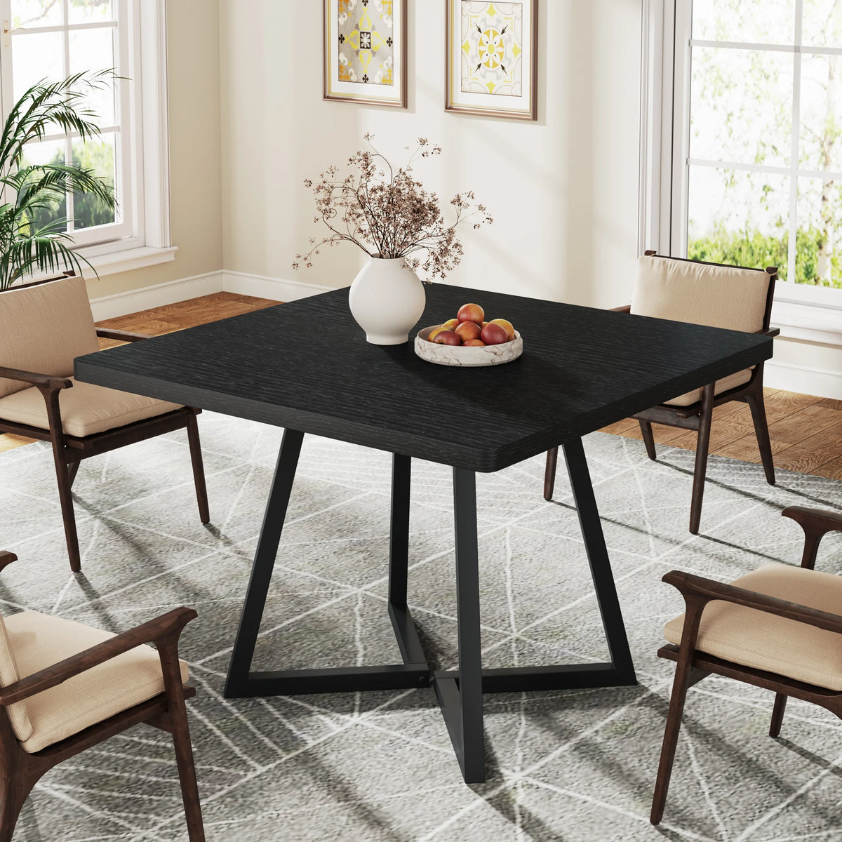31.5" Table with Metal Base