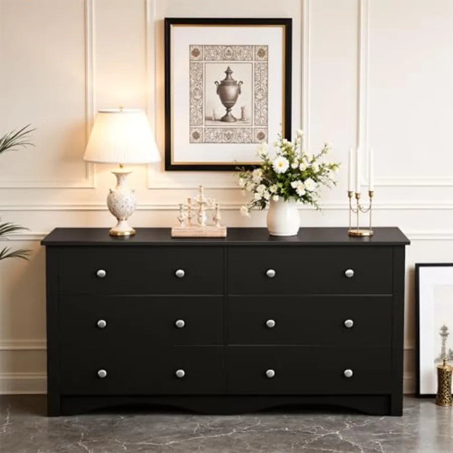Bedroom 6 Wood Dresser Drawers