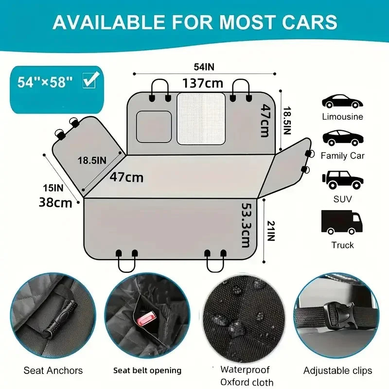 Dog Car Seat Cover 100% Waterproof