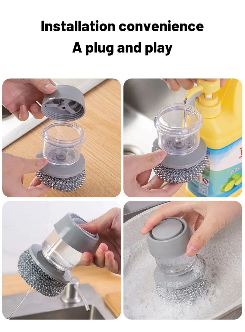 Kitchen Soap Dispensing Brush/Scrubber
