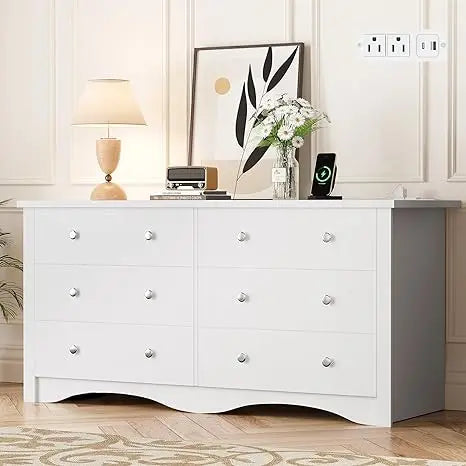 6 Drawer Dresser Wood Chest