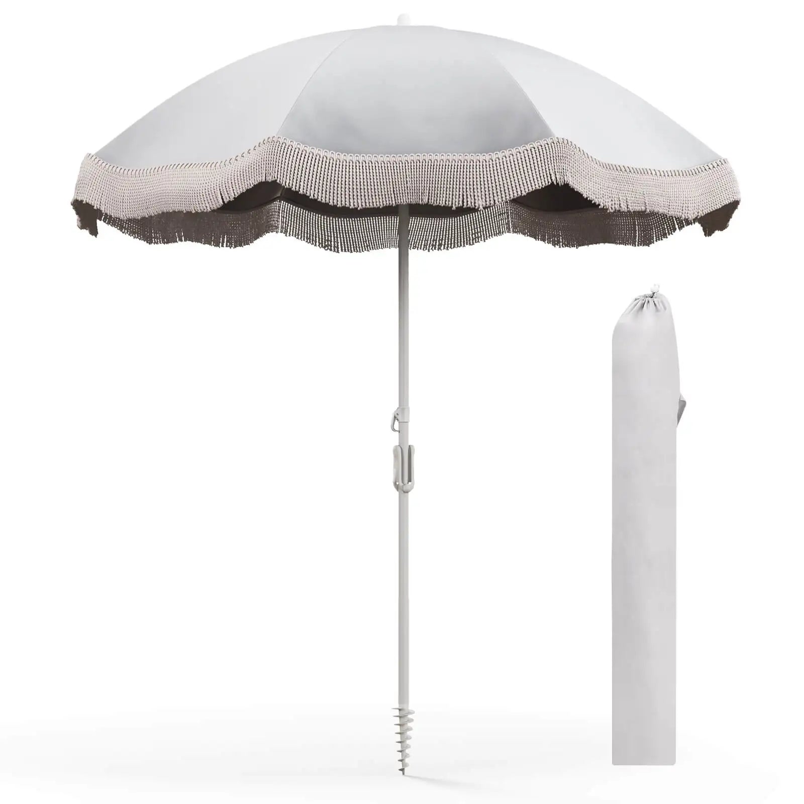 6.5 FT Outdoor Umbrella w/Carrying Bag Push Button Tilt