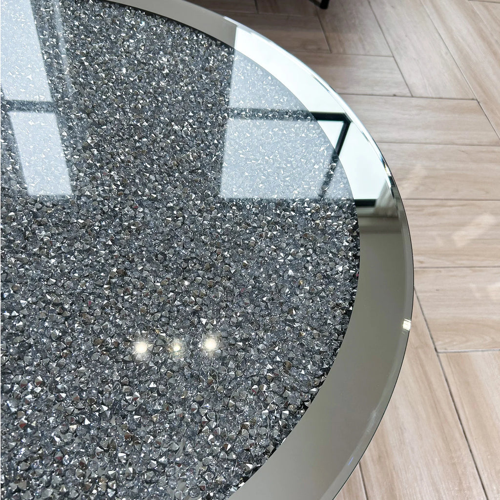 Crystal Inlay Round Coffee Table